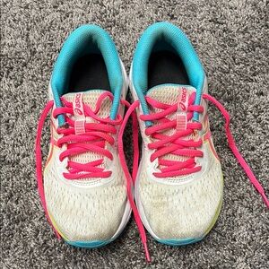 Asics Cream and Pink Running Shoes